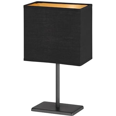Fischer Lampa stołowa Bolzano piaskowo-czarny matowy abażur z tkaniny czarny chintz wewnątrz złoty kolor dł.: 17 cm, szer.: 10 cm, wys.: 30 cm z przełącznikiem sznurkowym 1 x E14 Fischer Lampa stołowa Bolzano piaskowo-czarny matowy abażur z tkaniny czarny chintz wewnątrz złoty kolor dł.: 17 cm, szer.: 10 cm, wys.: 30 cm z przełącznikiem sznurkowym 1 x E14
