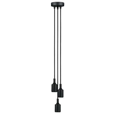 Paulmann 50382 oprawa wisząca Neordic Ketil maks 3x60 W lampa wisząca czarna lampa sufitowa silikon, metal oprawa wisząca E27 Paulmann 50382 oprawa wisząca Neordic Ketil maks 3x60 W lampa wisząca czarna lampa sufitowa silikon, metal oprawa wisząca E27