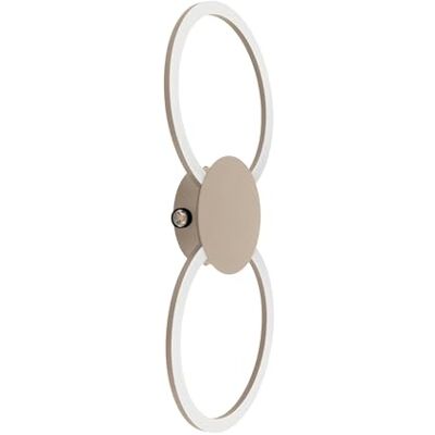 EGLO LED lampa ścienna Venticello, do wnętrz, do sypialni, z dwoma pierścieniami światło LED, metal w kolorze piaskowym, ciepłe światło białe EGLO LED lampa ścienna Venticello, do wnętrz, do sypialni, z dwoma pierścieniami światło LED, metal w kolorze piaskowym, ciepłe światło białe