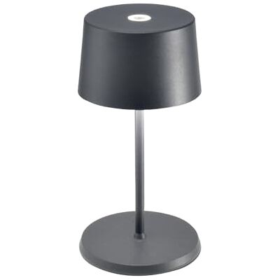 Zafferano , Lampa Olivia Mini, Przenośna i Ładowalna Lampa Stołowa z Dotykowym Sterowaniem, do Użytku Wewnętrznego i Zewnętrznego, Ściemniacz, 2200-3000 K, Wysokość 22 cm, Kolor Ciemnoszary Zafferano , Lampa Olivia Mini, Przenośna i Ładowalna Lampa Stołowa z Dotykowym Sterowaniem, do Użytku Wewnętrznego i Zewnętrznego, Ściemniacz, 2200-3000 K, Wysokość 22 cm, Kolor Ciemnoszary