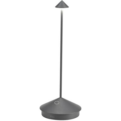Zafferano , Lampa Pina, Bezprzewodowa Zasilana Akumulatorowo Lampa Stołowa ze Sterowaniem Dotykowym, Również do Użytku Zewnętrznego, Ściemniacz, 2200-3000 K, Wysokość 29 cm, Kolor Ciemnoszary Zafferano , Lampa Pina, Bezprzewodowa Zasilana Akumulatorowo Lampa Stołowa ze Sterowaniem Dotykowym, Również do Użytku Zewnętrznego, Ściemniacz, 2200-3000 K, Wysokość 29 cm, Kolor Ciemnoszary