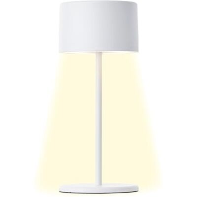 Brilliant Lampa stołowa LED w kolorze białym, ściemniana i z akumulatorem, mobilna lampa wewnętrzna z trójstopniowym ściemniaczem dotykowym, ciepłe białe światło, stylowe wzornictwo, energooszczędna i Brilliant Lampa stołowa LED w kolorze białym, ściemniana i z akumulatorem, mobilna lampa wewnętrzna z trójstopniowym ściemniaczem dotykowym, ciepłe białe światło, stylowe wzornictwo, energooszczędna i