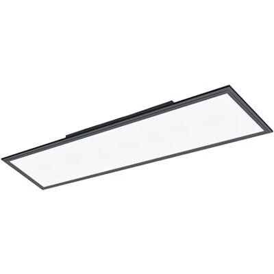 EGLO LED panel Salobrena 1, płaska lampa sufitowa, 4700 lumenów, do biura i kuchni, aluminiowa czarna, neutralne światło, 120 x 30 cm EGLO LED panel Salobrena 1, płaska lampa sufitowa, 4700 lumenów, do biura i kuchni, aluminiowa czarna, neutralne światło, 120 x 30 cm