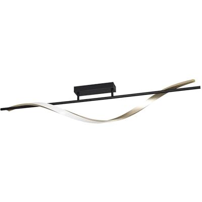 EGLO LED lampa sufitowa Conaprato, ściemnialna z pilotem, metalowa czarno-mosiężna, do kuchni i salonu, światło ciepłe i zimne, dł. 115 cm EGLO LED lampa sufitowa Conaprato, ściemnialna z pilotem, metalowa czarno-mosiężna, do kuchni i salonu, światło ciepłe i zimne, dł. 115 cm