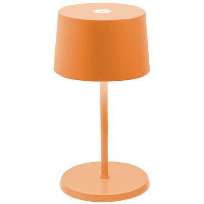 Zafferano , Lampa Olivia Mini, Przenośna i Akumulatorowa Lampa Stołowa ze Sterowaniem Dotykowym, Odpowiednia do Salonu i na Zewnątrz, Ściemniacz, 2200-3000 K, Wysokość 22 cm, Kolor Pomarańczowy Zafferano , Lampa Olivia Mini, Przenośna i Akumulatorowa Lampa Stołowa ze Sterowaniem Dotykowym, Odpowiednia do Salonu i na Zewnątrz, Ściemniacz, 2200-3000 K, Wysokość 22 cm, Kolor Pomarańczowy