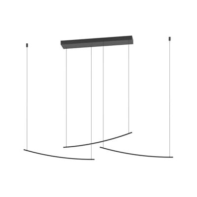 EGLO LED lampa wisząca Vileggi, system linkowy, regulowana jasność, oświetlenie sufitowa z Dip Switch, metalowa czarna, ciepłe i zimne światło, 3600 lumenów EGLO LED lampa wisząca Vileggi, system linkowy, regulowana jasność, oświetlenie sufitowa z Dip Switch, metalowa czarna, ciepłe i zimne światło, 3600 lumenów