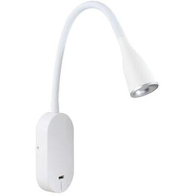 WatioWave Nowoczesna biała lampa ścienna LED z portem USB o mocy 5 W idealnie nadaje się do oświetlania miejsc pracy. Funkcjonalna i stylowa, pasuje do każdego pomieszczenia. WatioWave Nowoczesna biała lampa ścienna LED z portem USB o mocy 5 W idealnie nadaje się do oświetlania miejsc pracy. Funkcjonalna i stylowa, pasuje do każdego pomieszczenia.