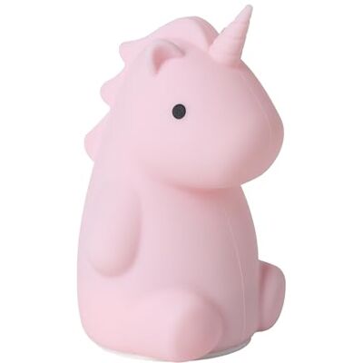EGLO Castellino Lampka nocna LED na baterie, lampa stołowa jednorożec, dekoracja do pokoju dziecięcego dziewczynki, dla dzieci, łóżka niemowląt, dotykowa, różowa, ciepła biel, RGB EGLO Castellino Lampka nocna LED na baterie, lampa stołowa jednorożec, dekoracja do pokoju dziecięcego dziewczynki, dla dzieci, łóżka niemowląt, dotykowa, różowa, ciepła biel, RGB