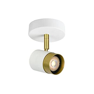 GTV Orio Lampa sufitowa LED, aluminiowa, IP20, 1 x obracana żarówka, nowoczesny reflektor sufitowy, do kuchni, salonu, sypialni, biały GTV Orio Lampa sufitowa LED, aluminiowa, IP20, 1 x obracana żarówka, nowoczesny reflektor sufitowy, do kuchni, salonu, sypialni, biały