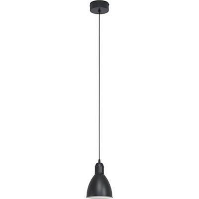 EGLO lampa wisząca Priddy, typu vintage w designie industrialnym, stylu retro wykonana ze stali, kolor: czarny, biały, gniazdo: E27 EGLO lampa wisząca Priddy, typu vintage w designie industrialnym, stylu retro wykonana ze stali, kolor: czarny, biały, gniazdo: E27