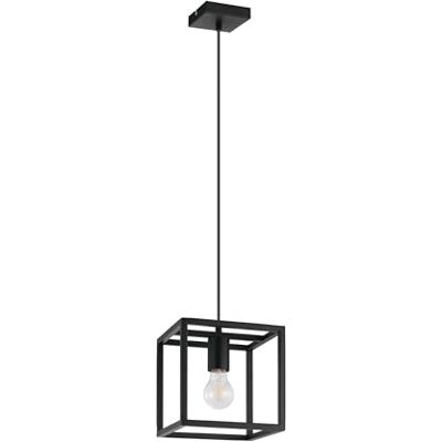 EGLO Lampa Wisząca Eldrick, Vintage do Jadalni i Salonu, Czarna Metalowa Oprawa Sufitowa Industrialna, Oprawka E27, 20 x 20 cm EGLO Lampa Wisząca Eldrick, Vintage do Jadalni i Salonu, Czarna Metalowa Oprawa Sufitowa Industrialna, Oprawka E27, 20 x 20 cm