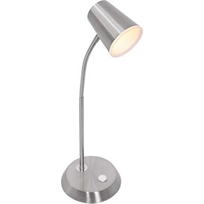 Trio Leuchten Lampa stołowa LED Narcos 573190107, metal nikiel matowy/chrom, 1 x 6 W Trio Leuchten Lampa stołowa LED Narcos 573190107, metal nikiel matowy/chrom, 1 x 6 W