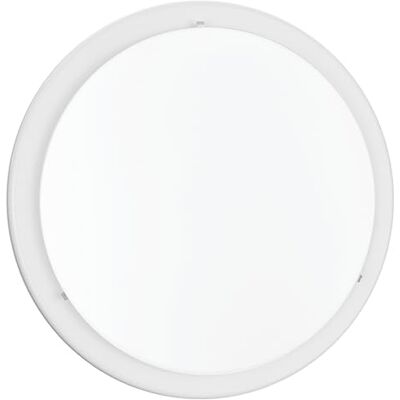 EGLO Lampa sufitowa LED Planet, 1-punktowa lampa ścienna, nowoczesna lampa sufitowa ze stali i satynowanego tworzywa sztucznego w kolorze białym, przezroczysta, do salonu, ciepła biel, Ø 29 cm EGLO Lampa sufitowa LED Planet, 1-punktowa lampa ścienna, nowoczesna lampa sufitowa ze stali i satynowanego tworzywa sztucznego w kolorze białym, przezroczysta, do salonu, ciepła biel, Ø 29 cm