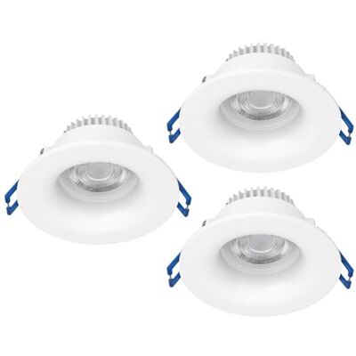 EGLO 3-częściowy zestaw reflektorów Salabate, Ø 8,8 cm, sufitowe do łazienki, aluminiowe, białe, ciepłe, neutralne, zimne światło, IP65 EGLO 3-częściowy zestaw reflektorów Salabate, Ø 8,8 cm, sufitowe do łazienki, aluminiowe, białe, ciepłe, neutralne, zimne światło, IP65