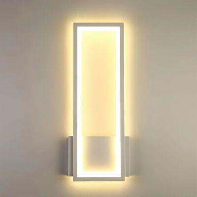 Comely Kinkiet Wewnętrzny, 16W 2000LM Nowoczesna Lampa Ścienna LED, Prostokątna Akrylowa Oprawa Ścienna Do Salonu Sypialni Schodów Korytarza, Ciepłe Światło 3000K, Biały Comely Kinkiet Wewnętrzny, 16W 2000LM Nowoczesna Lampa Ścienna LED, Prostokątna Akrylowa Oprawa Ścienna Do Salonu Sypialni Schodów Korytarza, Ciepłe Światło 3000K, Biały