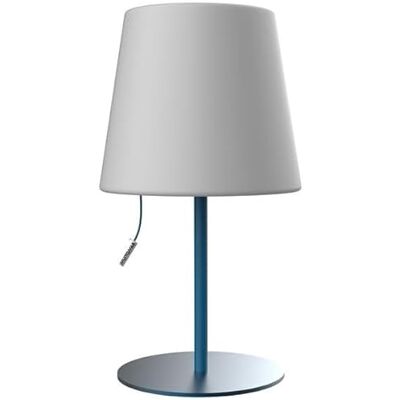 Muitomas Lampa stołowa Dream, lampa LED z aluminiową podstawą, zapłon na smycz, regulowana intensywność i ładowanie USB-C, nowoczesny design, kolor niebieski Ottanium Muitomas Lampa stołowa Dream, lampa LED z aluminiową podstawą, zapłon na smycz, regulowana intensywność i ładowanie USB-C, nowoczesny design, kolor niebieski Ottanium
