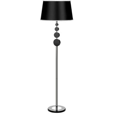 Premier Housewares 4 okrągłe lampy podłogowe materiał klosz czarny Premier Housewares 4 okrągłe lampy podłogowe materiał klosz czarny