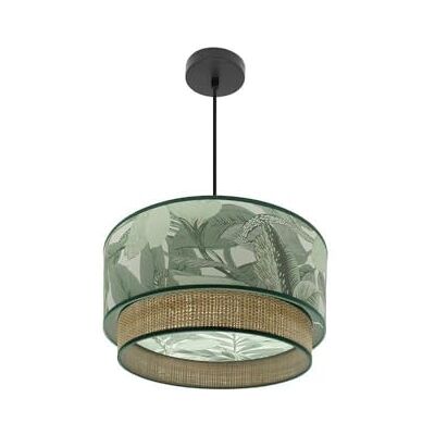VoltShine Lampa wisząca 40 W E27, naturalna czarno-zielona konstrukcja, idealna do nastrojowego i dekoracyjnego oświetlenia w pomieszczeniach. VoltShine Lampa wisząca 40 W E27, naturalna czarno-zielona konstrukcja, idealna do nastrojowego i dekoracyjnego oświetlenia w pomieszczeniach.