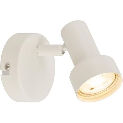 BRILONER Regulowana lampa ścienna, gniazdo GU10, maks. 9 W, lampa ścienna, sypialnia, kinkiet, lampa do sypialni, 8 x 10,5 cm, antyczna biel BRILONER Regulowana lampa ścienna, gniazdo GU10, maks. 9 W, lampa ścienna, sypialnia, kinkiet, lampa do sypialni, 8 x 10,5 cm, antyczna biel