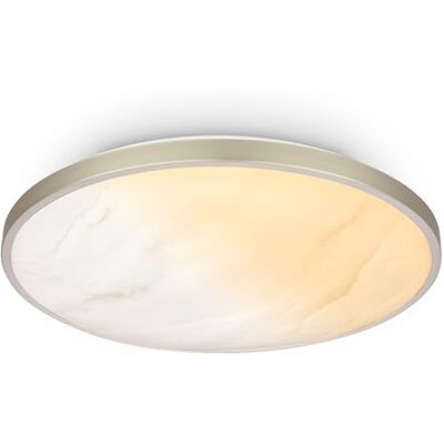 BRILONER Lampa sufitowa LED z pilotem, ściemniana regulacja CCT, dekoracyjne wykończenie alabastrowe, dekoracyjna oprawa, oświetlenie do salonu, kuchni oraz sypialni, 38 x 7 cm, nikiel mat BRILONER Lampa sufitowa LED z pilotem, ściemniana regulacja CCT, dekoracyjne wykończenie alabastrowe, dekoracyjna oprawa, oświetlenie do salonu, kuchni oraz sypialni, 38 x 7 cm, nikiel mat