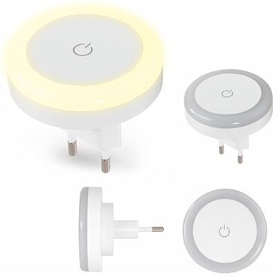 Hama Lampka nocna LED "Touch Switch" do gniazdka, czujnik dotykowy, ciepłe światło (światło orientacyjne, światło do karmienia piersią, dla dzieci, dorosłych, lampka nocna, lampka do spania), biała Hama Lampka nocna LED "Touch Switch" do gniazdka, czujnik dotykowy, ciepłe światło (światło orientacyjne, światło do karmienia piersią, dla dzieci, dorosłych, lampka nocna, lampka do spania), biała