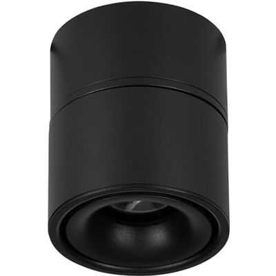 EGLO Bohoyo Reflektor Led, Punktowa Lampa Sufitowa Do Połowicznego Wbudowania Lub Montażu Na Powierzchni, Reflektor Sufitowy Wykonany Z Aluminium w Kolorze Czarnym, Średnica 10 Cm EGLO Bohoyo Reflektor Led, Punktowa Lampa Sufitowa Do Połowicznego Wbudowania Lub Montażu Na Powierzchni, Reflektor Sufitowy Wykonany Z Aluminium w Kolorze Czarnym, Średnica 10 Cm