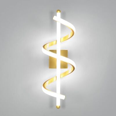 Comely Wewnętrzny Kinkiet LED, 26W 2925LM Nowoczesna Aluminiowa Lampa Ścienna, Zimna Biel 6500K Wewnętrzne Światło LED Do Sypialni Korytarza Salonu Schodów, 42CM, Złoty Comely Wewnętrzny Kinkiet LED, 26W 2925LM Nowoczesna Aluminiowa Lampa Ścienna, Zimna Biel 6500K Wewnętrzne Światło LED Do Sypialni Korytarza Salonu Schodów, 42CM, Złoty