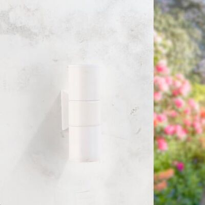 M Ledme Biała rurowa lampa ścienna, wodoodporna, IP54, nowoczesna lampa do wejścia, ogrodu, patio i tarasu M Ledme Biała rurowa lampa ścienna, wodoodporna, IP54, nowoczesna lampa do wejścia, ogrodu, patio i tarasu