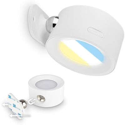 BRILONER Sticklight Lampa ścienna LED bez podłączenia do zasilania i bez wiercenia z akumulatorem, dotykowa, ściemniana, CCT, odłączana magnetycznie, lampka do czytania, 9x7,5x4 cm, biały BRILONER Sticklight Lampa ścienna LED bez podłączenia do zasilania i bez wiercenia z akumulatorem, dotykowa, ściemniana, CCT, odłączana magnetycznie, lampka do czytania, 9x7,5x4 cm, biały