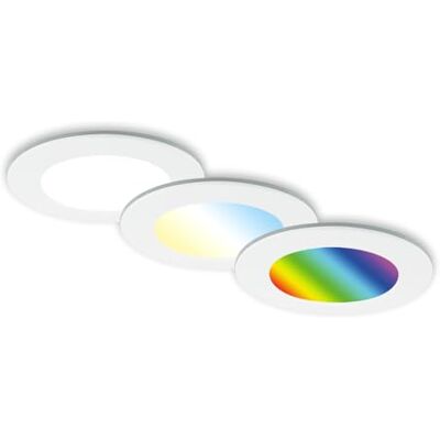 BRILONER Zestaw 3 reflektorów wpuszczanych LED do sufitu, reflektory wpuszczane RGB CCT, reflektory wpuszczane LED do łazienki, reflektory wpuszczane do łazienki IP65, czarne, 92x45 mm (DxH) BRILONER Zestaw 3 reflektorów wpuszczanych LED do sufitu, reflektory wpuszczane RGB CCT, reflektory wpuszczane LED do łazienki, reflektory wpuszczane do łazienki IP65, czarne, 92x45 mm (DxH)