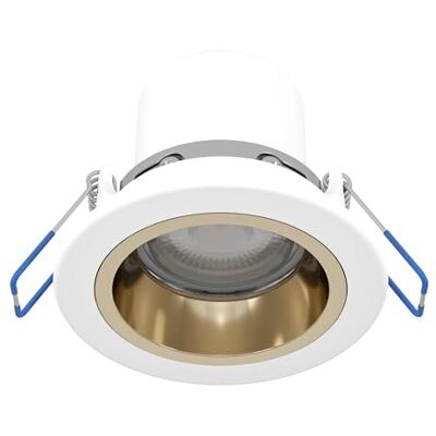 EGLO connect.z Smart-Home LED wpuszczany reflektor Yebra-Z Ø 8,7 cm ZigBee Matter sterowanie aplikacją i głosem Alexa ciepła-zimna biel RGB ściemnialny biało-złoty EGLO connect.z Smart-Home LED wpuszczany reflektor Yebra-Z Ø 8,7 cm ZigBee Matter sterowanie aplikacją i głosem Alexa ciepła-zimna biel RGB ściemnialny biało-złoty