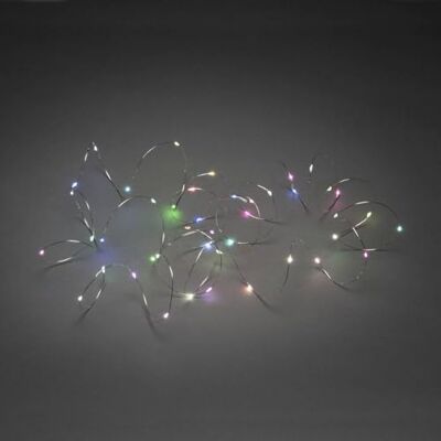 Konstsmide 6331-590 mikro-łańcuch świetlny do wnętrz, zasilanie sieciowe, liczba źródeł światła 100 LED RGB oświetlenie Konstsmide 6331-590 mikro-łańcuch świetlny do wnętrz, zasilanie sieciowe, liczba źródeł światła 100 LED RGB oświetlenie