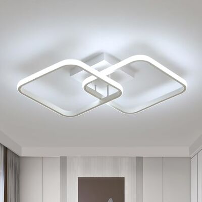 Osairous Nowoczesna Kwadratowa Lampa Sufitowa, żyrandole LED, 42W Akrylowa Lampa Sufitowa do Kuchni Jadalni Salonu Studia biura, 6500K średnica 59CM Osairous Nowoczesna Kwadratowa Lampa Sufitowa, żyrandole LED, 42W Akrylowa Lampa Sufitowa do Kuchni Jadalni Salonu Studia biura, 6500K średnica 59CM