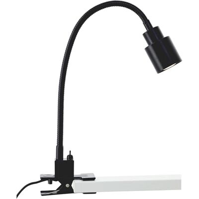 Brilliant Lampa zaciskowa LED w kolorze czarnym z ramieniem elastycznym i przełącznikiem dźwigienkowym – elastyczna lampa zaciskowa, lampka do czytania, lampka biurkowa – o mocy 3 W i 300 lumenów Brilliant Lampa zaciskowa LED w kolorze czarnym z ramieniem elastycznym i przełącznikiem dźwigienkowym – elastyczna lampa zaciskowa, lampka do czytania, lampka biurkowa – o mocy 3 W i 300 lumenów
