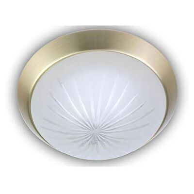 Niermann Standby 55511 A++ do E, lampa sufitowa "pierścień dekoracyjny mosiądz matowy", satynowana, 35 x 35 x 12 cm Niermann Standby 55511 A++ do E, lampa sufitowa "pierścień dekoracyjny mosiądz matowy", satynowana, 35 x 35 x 12 cm
