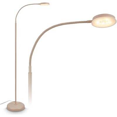 BRILONER Lampa podłogowa dotykowa, ściemniana, obrotowa, funkcja pamięci, lampka do czytania, lampa do salonu, dekoracja sypialni, uplighter, 125,5 x 21 x 45 cm, beżowy BRILONER Lampa podłogowa dotykowa, ściemniana, obrotowa, funkcja pamięci, lampka do czytania, lampa do salonu, dekoracja sypialni, uplighter, 125,5 x 21 x 45 cm, beżowy