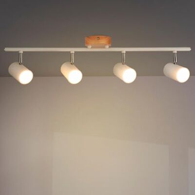 M Ledme Lampa sufitowa z serii Wood, 4 żarówki Gu10, do użytku w pomieszczeniach suchych, IP20, żarówki nie wchodzą w zakres dostawy, do łazienki, salonu, sypialni, kuchni M Ledme Lampa sufitowa z serii Wood, 4 żarówki Gu10, do użytku w pomieszczeniach suchych, IP20, żarówki nie wchodzą w zakres dostawy, do łazienki, salonu, sypialni, kuchni