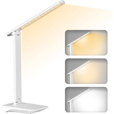 Diboniur Bezprzewodowa Lampka Biurkowa LED - 3 Tryby - Regulowana Jasność - Ochrona Oczu Diboniur Bezprzewodowa Lampka Biurkowa LED - 3 Tryby - Regulowana Jasność - Ochrona Oczu