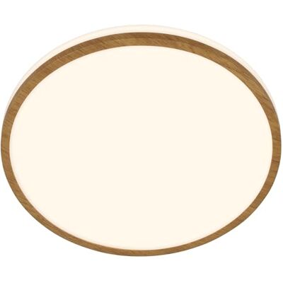 BRILONER Lampa sufitowa LED do łazienki o ciepłej białej barwie światła, stopień ochrony IP44 przed bryzgami wody, 12W, 1200lm, lampa łazienkowa, 28 x 7 cm, biało-drewniana BRILONER Lampa sufitowa LED do łazienki o ciepłej białej barwie światła, stopień ochrony IP44 przed bryzgami wody, 12W, 1200lm, lampa łazienkowa, 28 x 7 cm, biało-drewniana