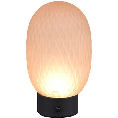 Trio Leuchten Lampa stołowa LED Facette 564210113, metal czarny matowy, szkło bursztynowe, w zestawie 1,5 W LED, złącze USB, 4-krotne dotknięcie Trio Leuchten Lampa stołowa LED Facette 564210113, metal czarny matowy, szkło bursztynowe, w zestawie 1,5 W LED, złącze USB, 4-krotne dotknięcie