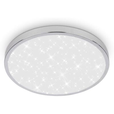 BRILONER Lampa sufitowa LED do łazienki ze światłem pośrednim, stopień ochrony przed bryzgami wody IP44, neutralna biała barwa światła, lampa łazienkowa, lampa kuchenna, 24 x 6 cm, chrom BRILONER Lampa sufitowa LED do łazienki ze światłem pośrednim, stopień ochrony przed bryzgami wody IP44, neutralna biała barwa światła, lampa łazienkowa, lampa kuchenna, 24 x 6 cm, chrom