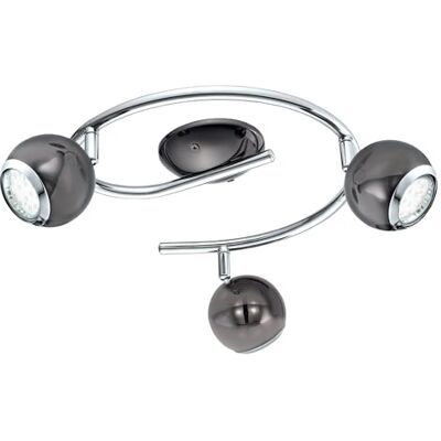 EGLO LED lampa sufitowa Bimeda, 3-płomienna oprawa sufitowa reflektory metalowe w kolorze nikiel-czarny i chrom, lampa do salonu, spoty z żarówkami GU10, ciepła biel EGLO LED lampa sufitowa Bimeda, 3-płomienna oprawa sufitowa reflektory metalowe w kolorze nikiel-czarny i chrom, lampa do salonu, spoty z żarówkami GU10, ciepła biel