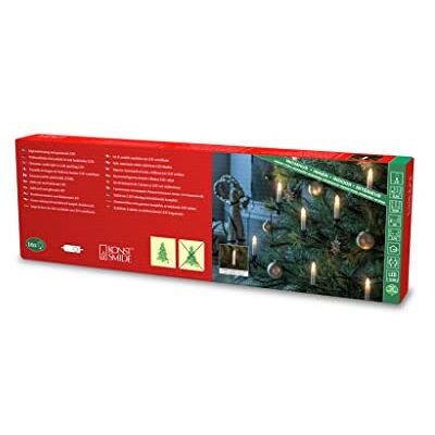 Konstsmide Łańcuch choinkowy LED, topżarówki, "One String", 16 błyszczących diod w kolorze bursztynowym, 4,5 V, wewnątrz, zielony kabel 1129-020 Konstsmide Łańcuch choinkowy LED, topżarówki, "One String", 16 błyszczących diod w kolorze bursztynowym, 4,5 V, wewnątrz, zielony kabel 1129-020