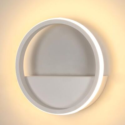 Comely Wygodna okrągła lampa ścienna LED 12 W, ciepła biel 3000 K, wewnętrzna aluminiowa lampa ścienna, światło zewnętrzne Ø 20 cm, nowoczesny design do salonu w korytarzu Comely Wygodna okrągła lampa ścienna LED 12 W, ciepła biel 3000 K, wewnętrzna aluminiowa lampa ścienna, światło zewnętrzne Ø 20 cm, nowoczesny design do salonu w korytarzu
