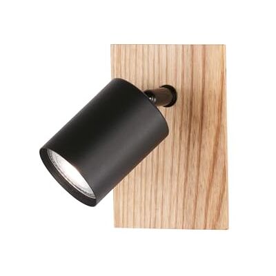 Fischer Lampa ścienna, Holton kolor piaskowo-czarny/drewno naturalny szer.: 9 cm, wys.: 13 cm, wysięg ściany: 12 cm przełączany z przełącznikiem 1 x GU10 LED maks. 4,0 W 3000 K w Fischer Lampa ścienna, Holton kolor piaskowo-czarny/drewno naturalny szer.: 9 cm, wys.: 13 cm, wysięg ściany: 12 cm przełączany z przełącznikiem 1 x GU10 LED maks. 4,0 W 3000 K w