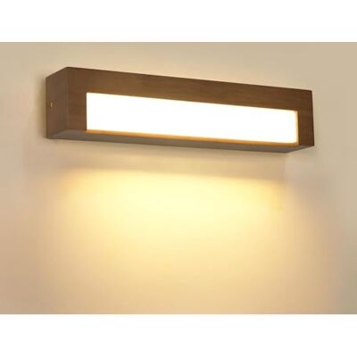 Comely Drewniany Kinkiet, 18W Wewnętrzna Lampa Ścienna LED 3000K Ciepła Biel, Minimalistyczny Wewnętrzny Kinkiet LED Do Salonu, Sypialni, Korytarza (Brązowy) Comely Drewniany Kinkiet, 18W Wewnętrzna Lampa Ścienna LED 3000K Ciepła Biel, Minimalistyczny Wewnętrzny Kinkiet LED Do Salonu, Sypialni, Korytarza (Brązowy)