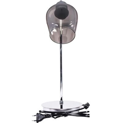 Levitantes Nowoczesna lampa stołowa 1xE27 chromowany metal i szkło dymne 48 x 18 x 26 cm elegancki i minimalistyczny styl Levitantes Nowoczesna lampa stołowa 1xE27 chromowany metal i szkło dymne 48 x 18 x 26 cm elegancki i minimalistyczny styl