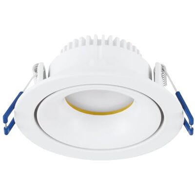EGLO LED wpuszczany reflektor Arenals, płaski spot sufitowy, 3-stopniowa ściemnialność, aluminium i plastik biały, 4,9 W, 500 lm, 3000 K, ciepła biel, Ø 9,2 cm EGLO LED wpuszczany reflektor Arenals, płaski spot sufitowy, 3-stopniowa ściemnialność, aluminium i plastik biały, 4,9 W, 500 lm, 3000 K, ciepła biel, Ø 9,2 cm