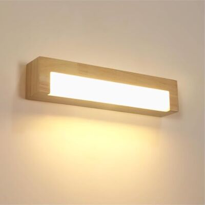 Comely Wewnętrzny Kinkiet LED 18W, Drewniana Lampa Ścienna, Prostokątny Design Wewnętrzna Oprawa LED Do Sypialni Salonu Schodów Wejścia, Ciepła Biel 3000K Comely Wewnętrzny Kinkiet LED 18W, Drewniana Lampa Ścienna, Prostokątny Design Wewnętrzna Oprawa LED Do Sypialni Salonu Schodów Wejścia, Ciepła Biel 3000K