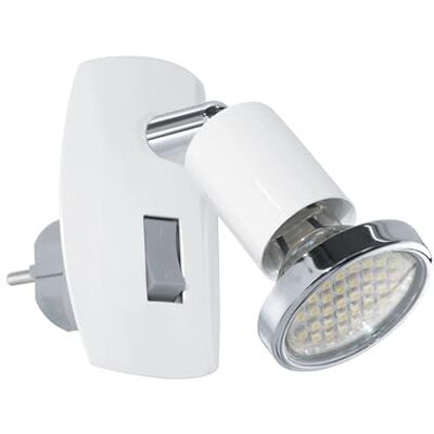 EGLO mini gniazdkoowe LED z przełącznikiem, wychylne elektryczne stal w kolorze białym i chromowanym oprawka : GU10 zestawie przełącznik EGLO mini gniazdkoowe LED z przełącznikiem, wychylne elektryczne stal w kolorze białym i chromowanym oprawka : GU10 zestawie przełącznik